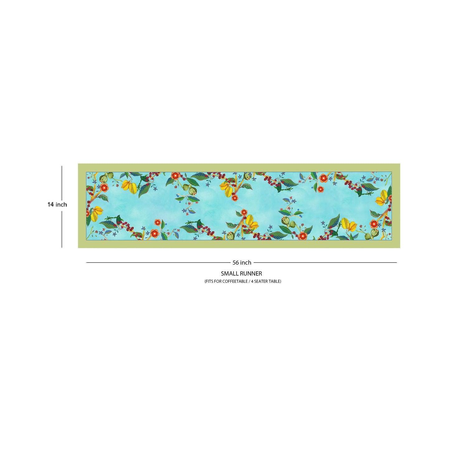 Tropical Fruit Canopy Cotton Table Runner