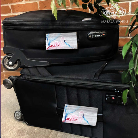 Blushing Flamingos Luggage Identifier (Set Of 2)