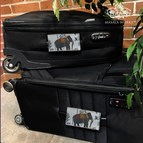 Majestic Elephant Luggage Identifier (Set Of 2)