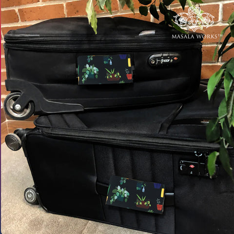 Midnight Botanical Luggage Identifier (Set Of 2)