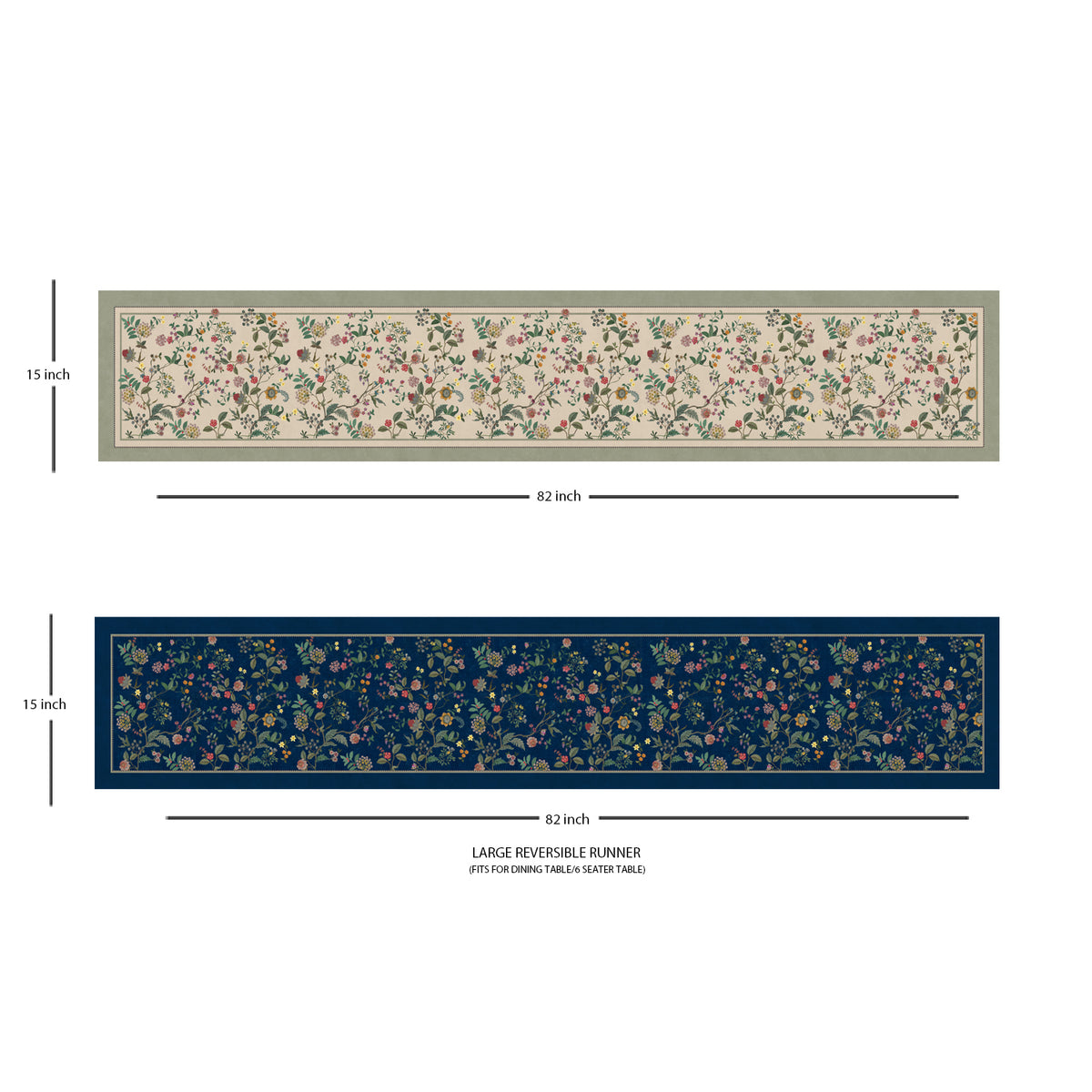 Twilight Bloom Reversible Table Runner