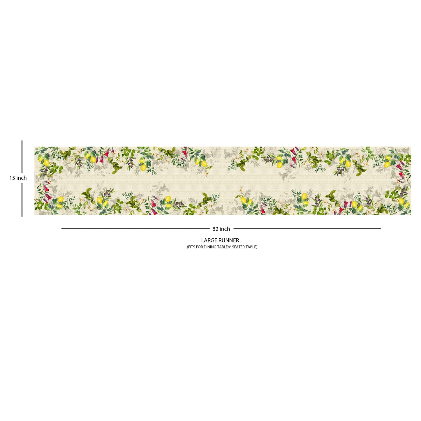 Lemon Lush Cotton Table Runner