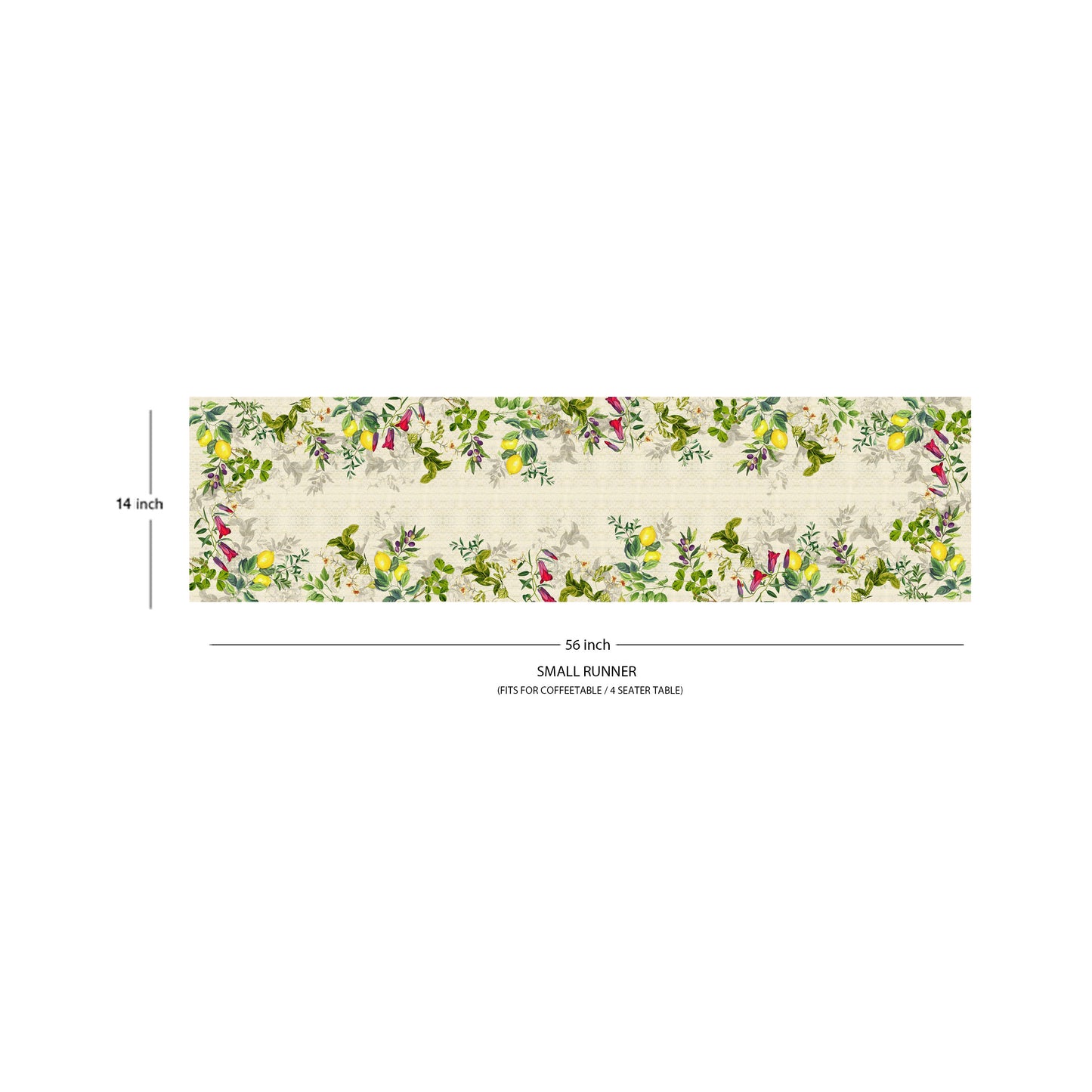 Lemon Lush Cotton Table Runner