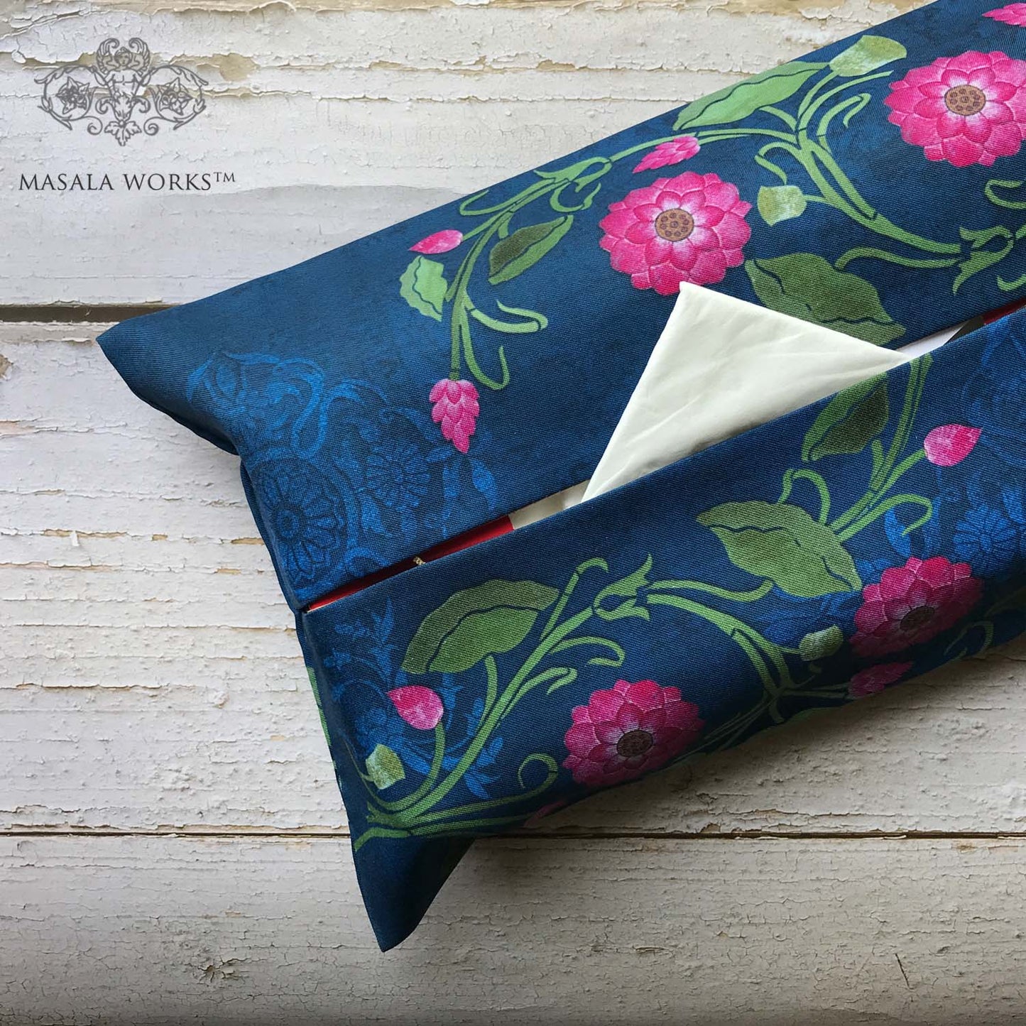 Lotus Jaal Fabric Tissue Box Cover