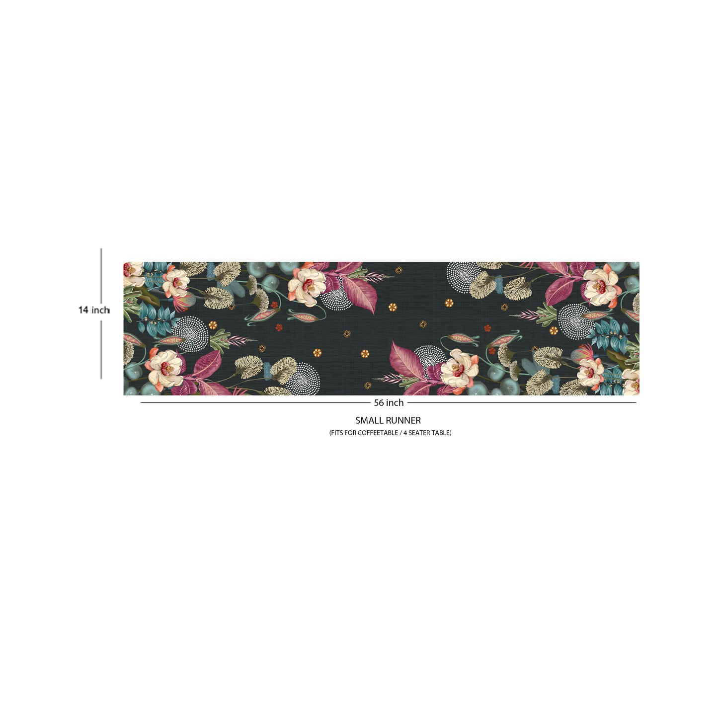 Midnight Foliage Table Runner