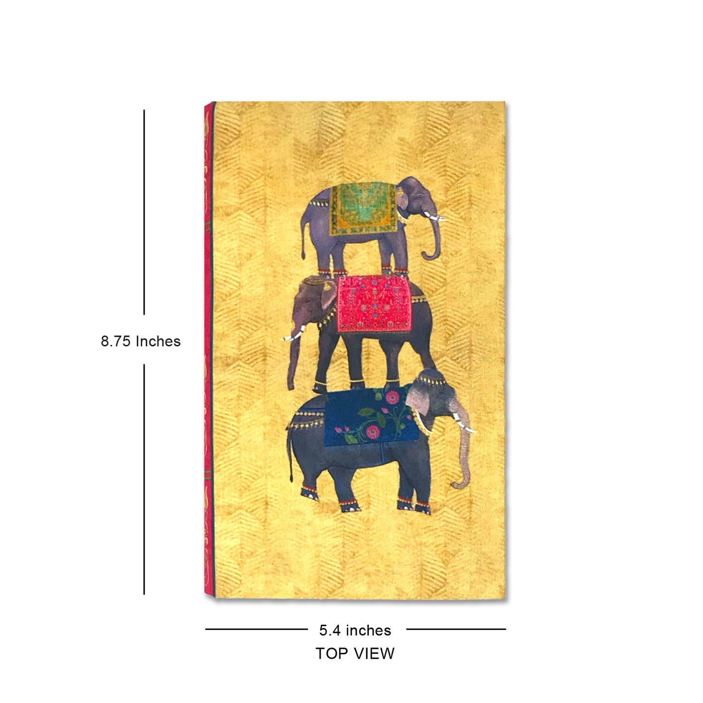 Majestic Elephant Pyramid Book Shaped Box