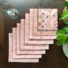 Blush Floral Set Of 6 Table Napkins