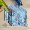 Floral Bushes Set Of 6 Table Napkins