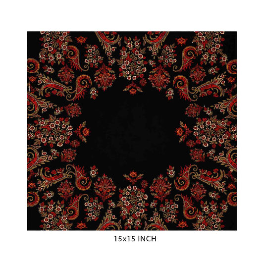 Pashmina Black Set Of 6 Table Napkins