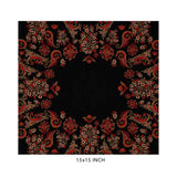 Pashmina Black Set Of 6 Table Napkins