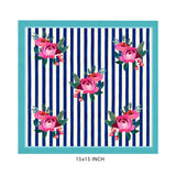 Stripes And Petal Set Of 6 Table Napkins