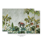 Tropical Elephant Cotton Fabric Table mats (set of 2)
