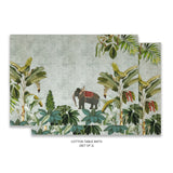 Tropical Elephant Cotton Fabric Table mats (set of 2)