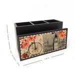 Postcard Paris Cutlery Stand with Tissue Paper Holder