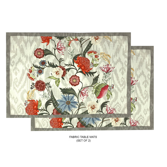 Ikat Chintz Fabric Table mats (set of 2)