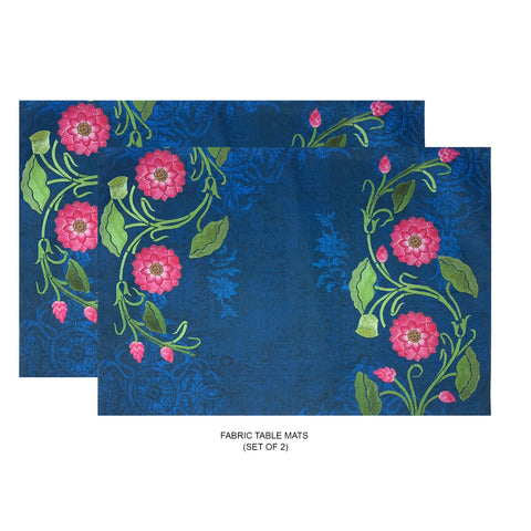 Lotus Jaal Fabric Table mats (set of 2)