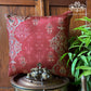 Ornate Mughal boota Rust Jaal  cushion cover