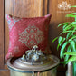 Ornate Mughal Boota Rust Cushion Cover Small