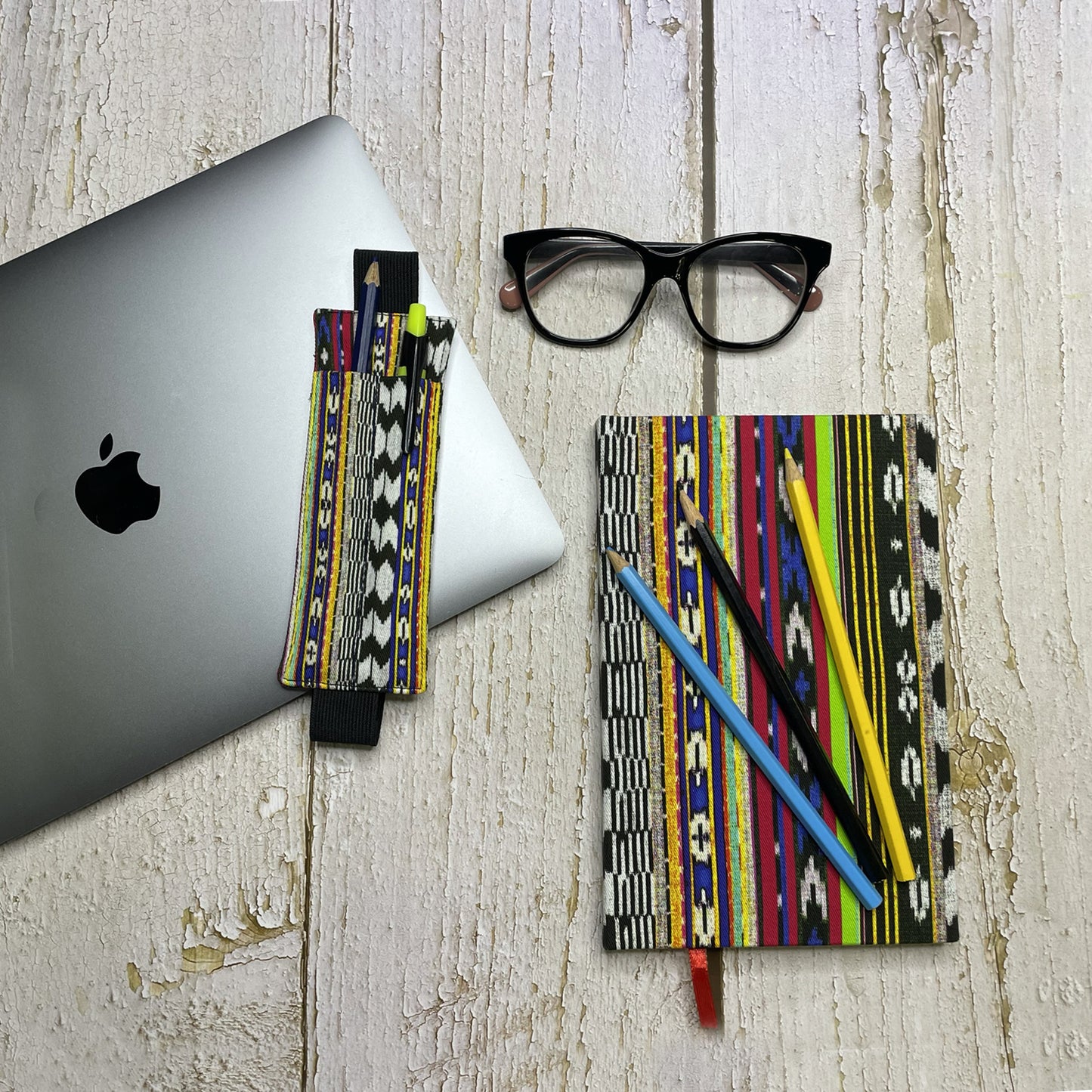 Striped Ikat Pen Pouch