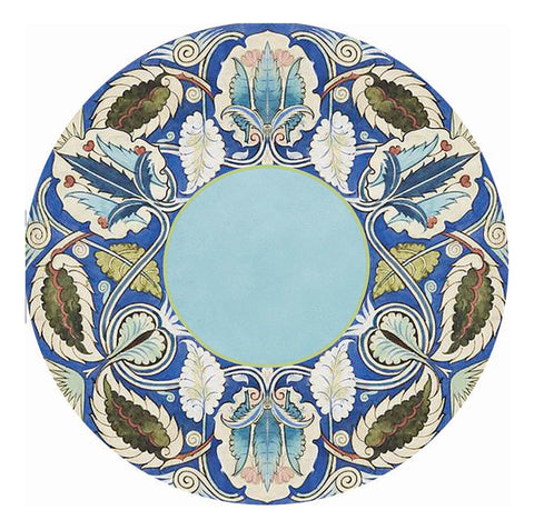 Azure Foliage Round Tablemat