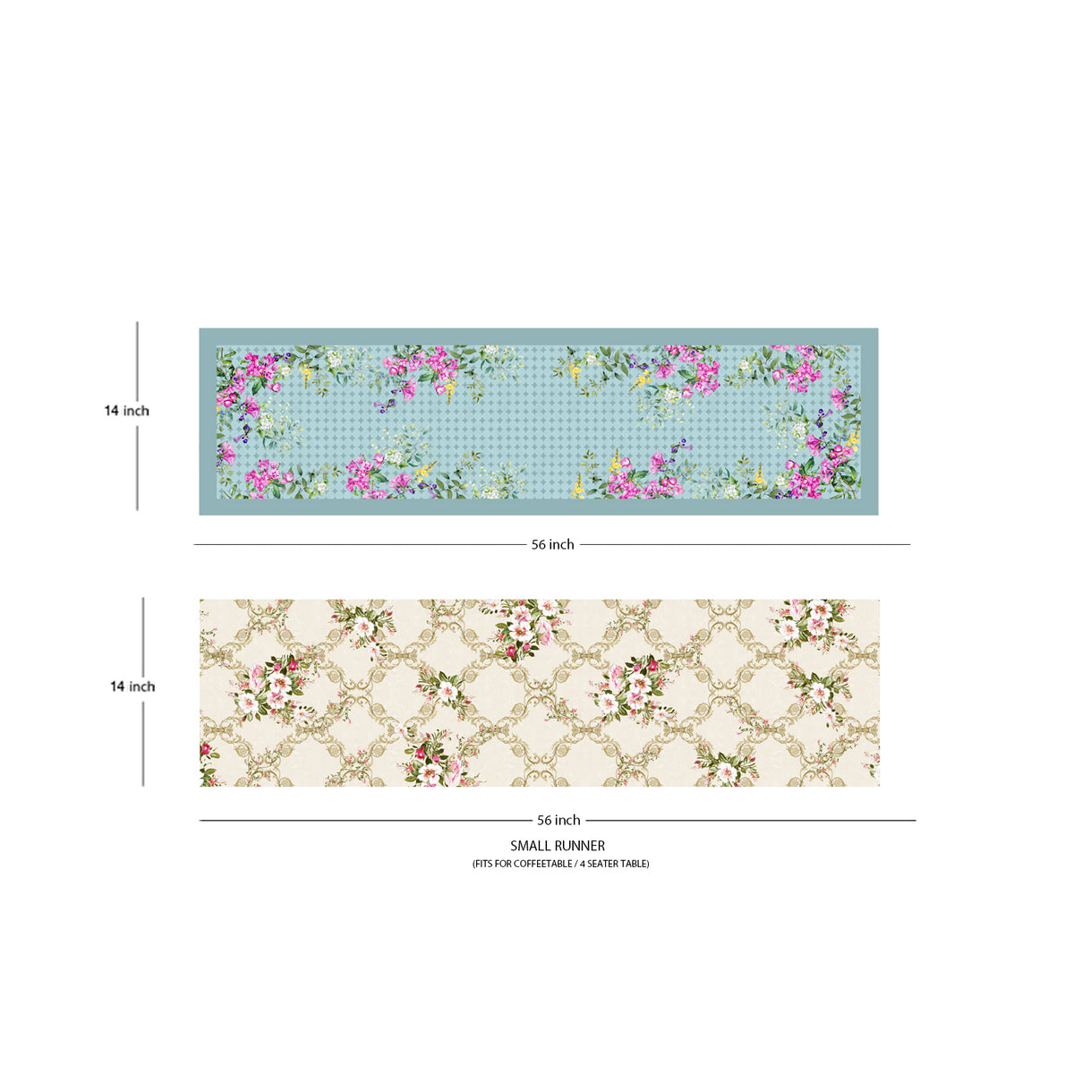 Retro Blooms  Reversible Table Runner