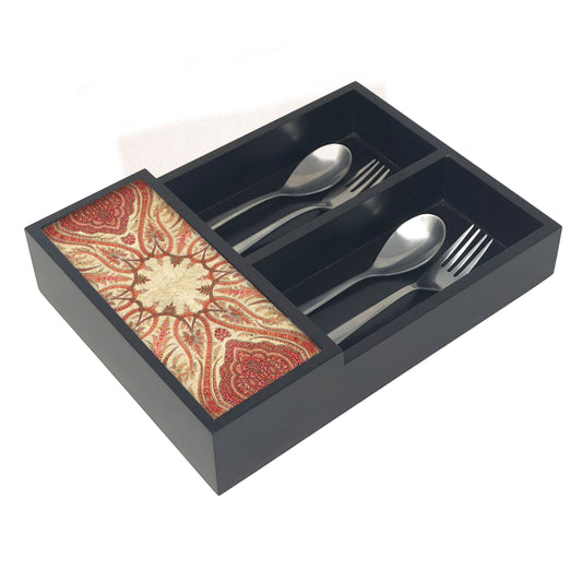 Paisley Jaal Cutlery Tray