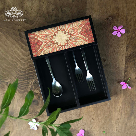 Paisley Jaal Cutlery Tray