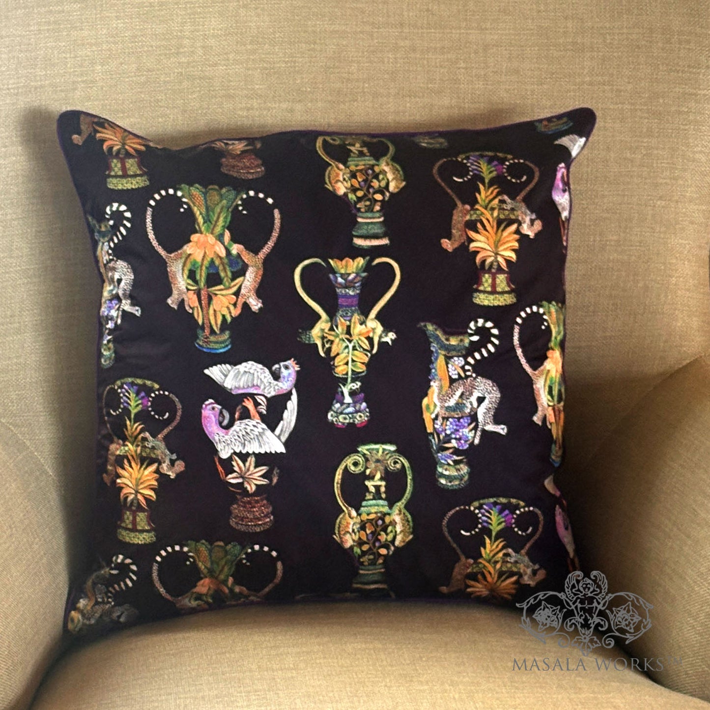 Rococo Leopard Cushion Cover