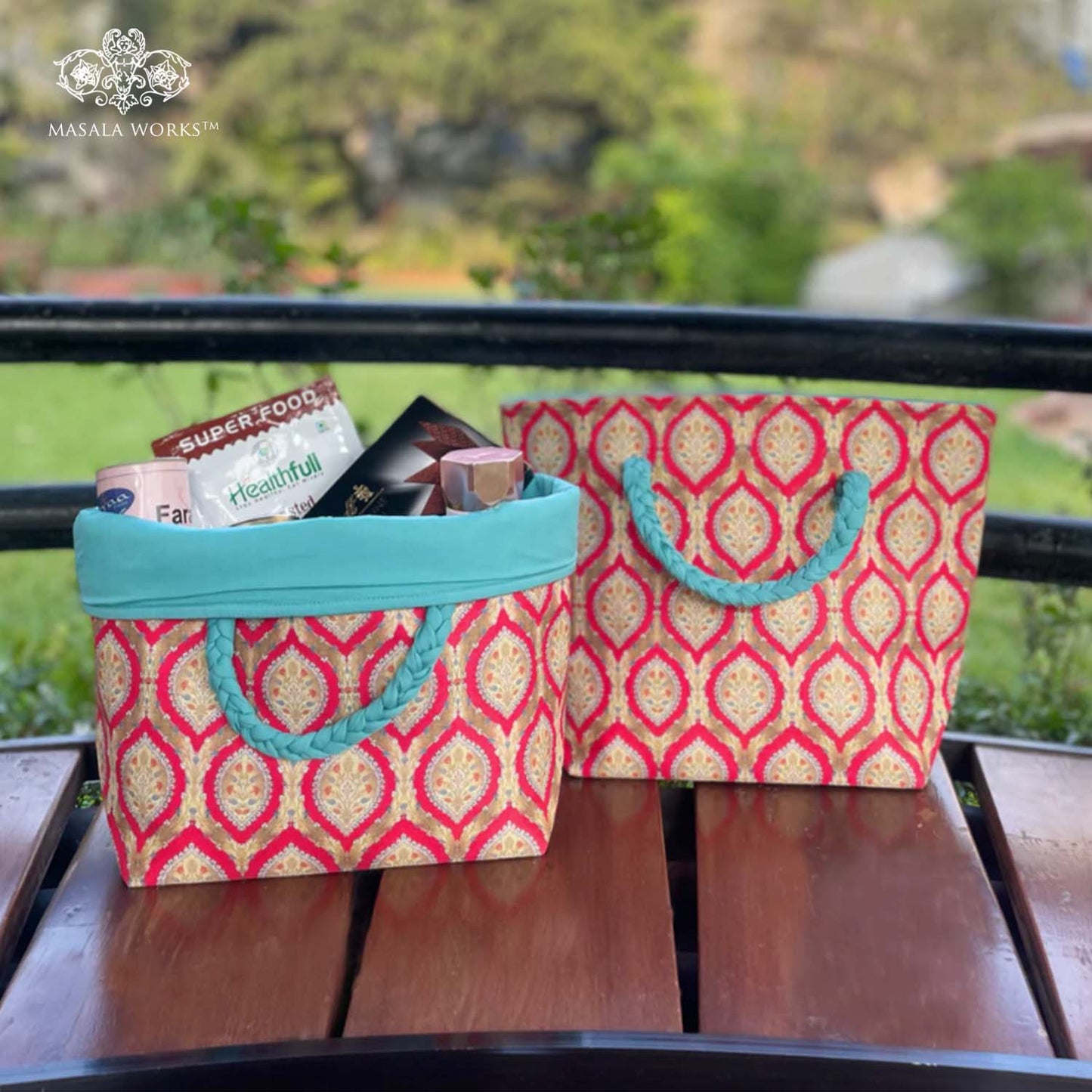 Royal Jaal Roll down Bag/Basket