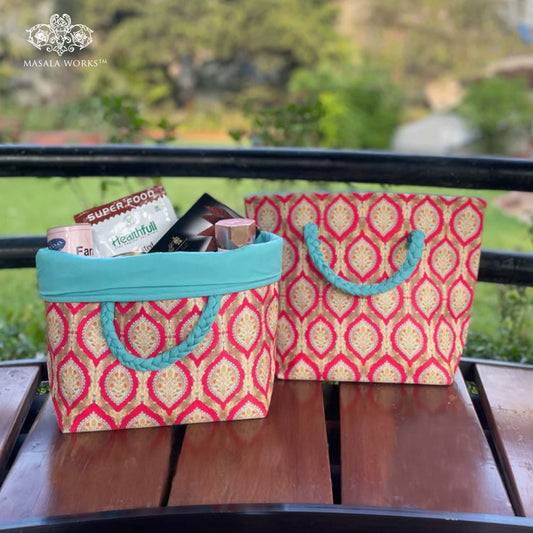 Royal Jaal Roll down Bag/Basket