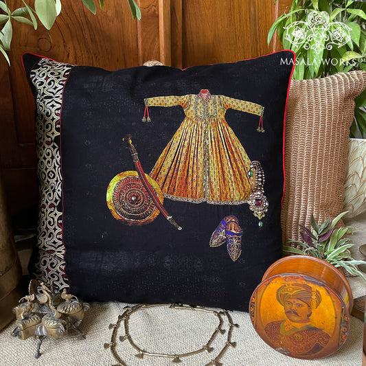 Royal Robe embroidered Cushion Cover