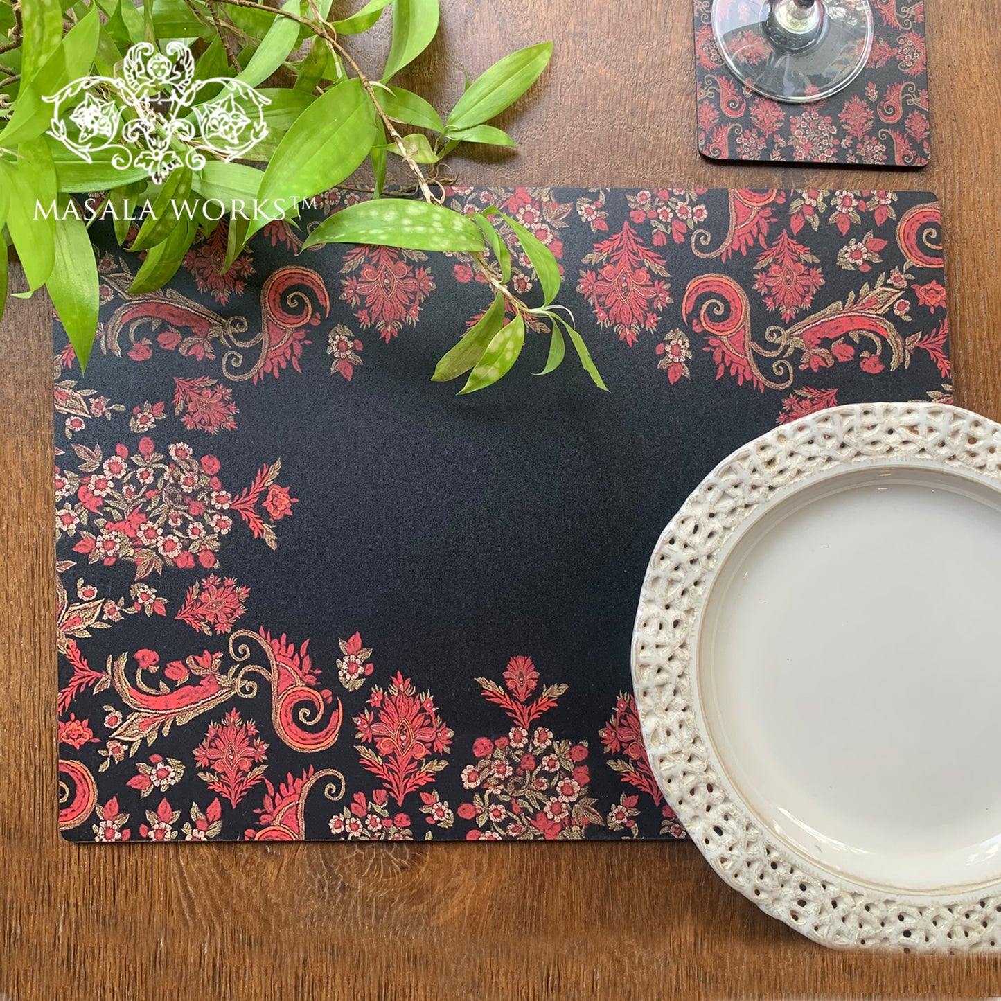 Pashmina Black Tablemat