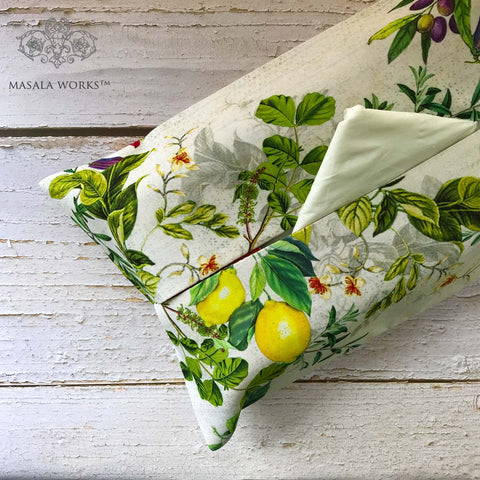 Lemon Fabric Tissue Box Cover