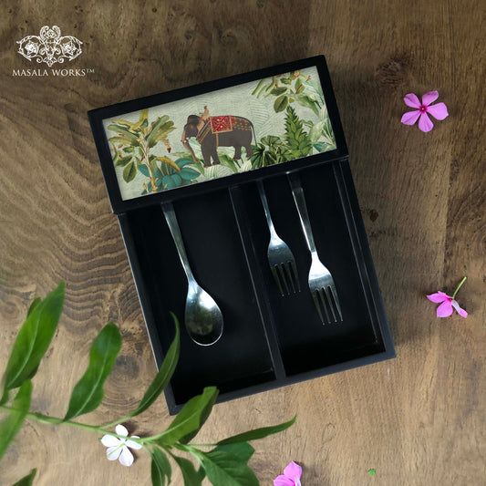 Tropical Elephant Cutlery Tray