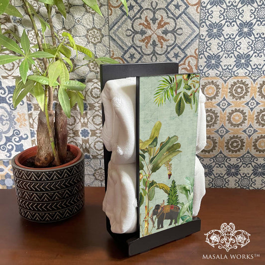 Tropical Elephant Cloth Napkin Stand