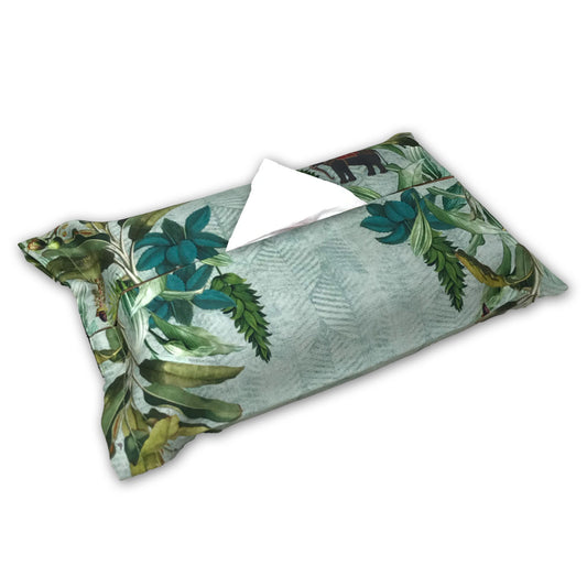 Tropical Elephant Fabric Tissue Box Cover