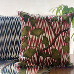 Red Ikat Daali Reversible Cushion