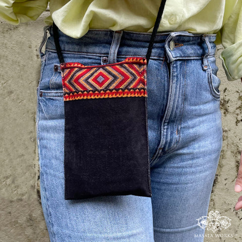 Contemporary Ikat Walking Cross Body Sling