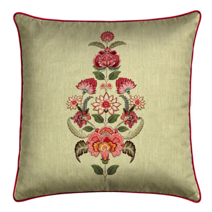 Gulzar Floral Boota Lime Cushions Cover
