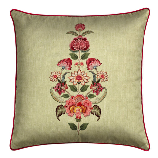 Gulzar Floral Boota Lime Cushions Cover