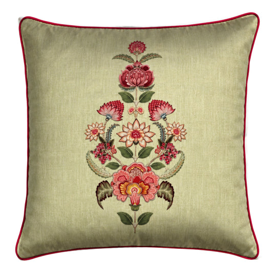 Gulzar Floral Boota Lime Cushions Cover