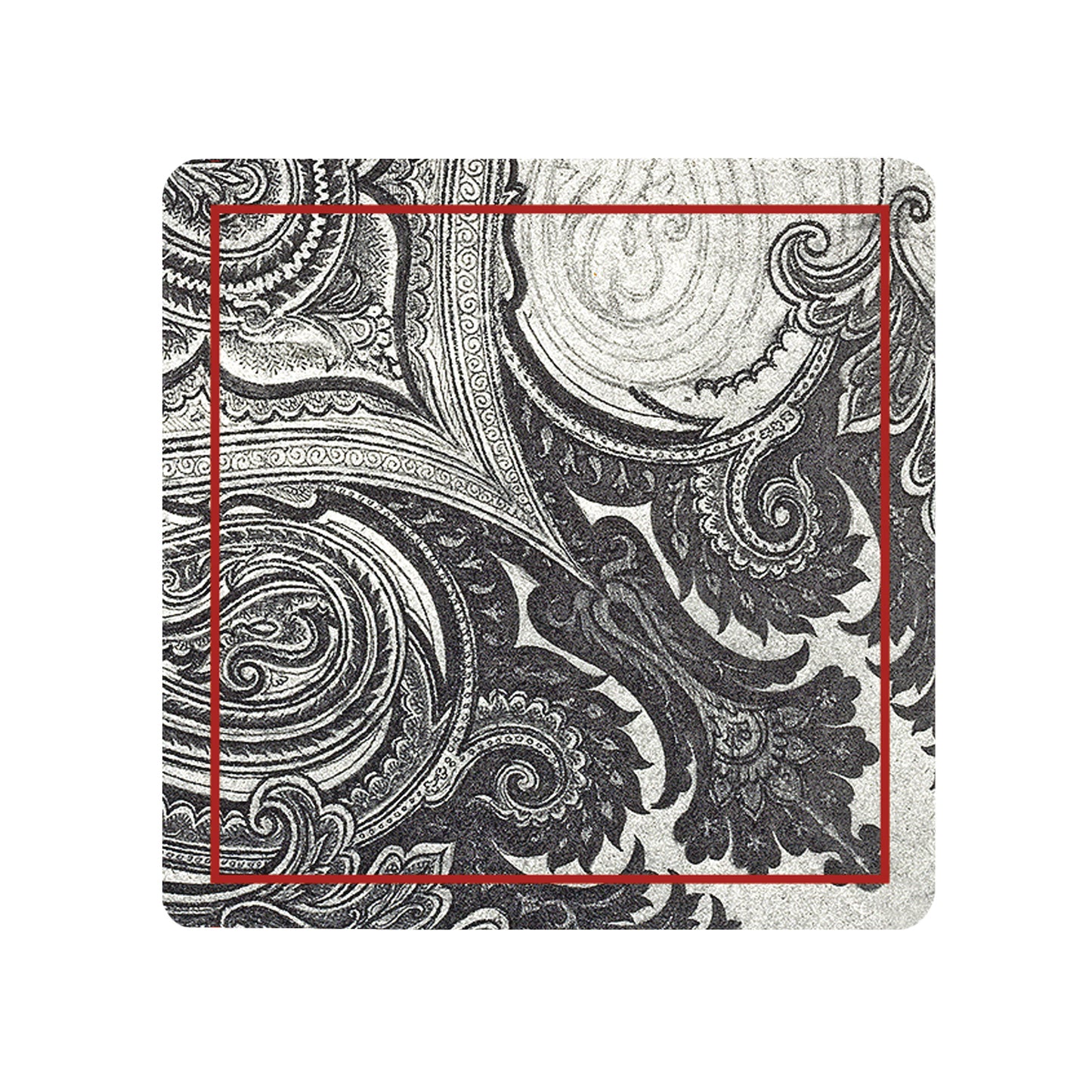 B&W Paisley Coasters