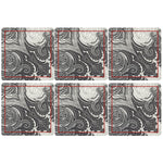 B&W Paisley Coasters