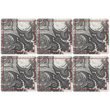 B&W Paisley Coasters