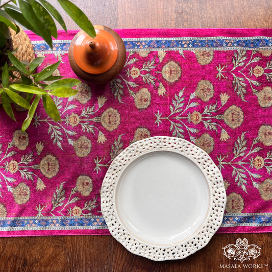 Lotus Jaal Reversible Table Runner