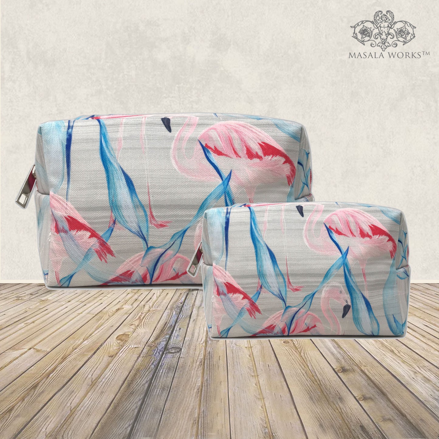 Blushing Flamingos Travel Pouch