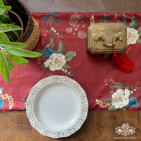 Indian Mogra Reversible Table Runner