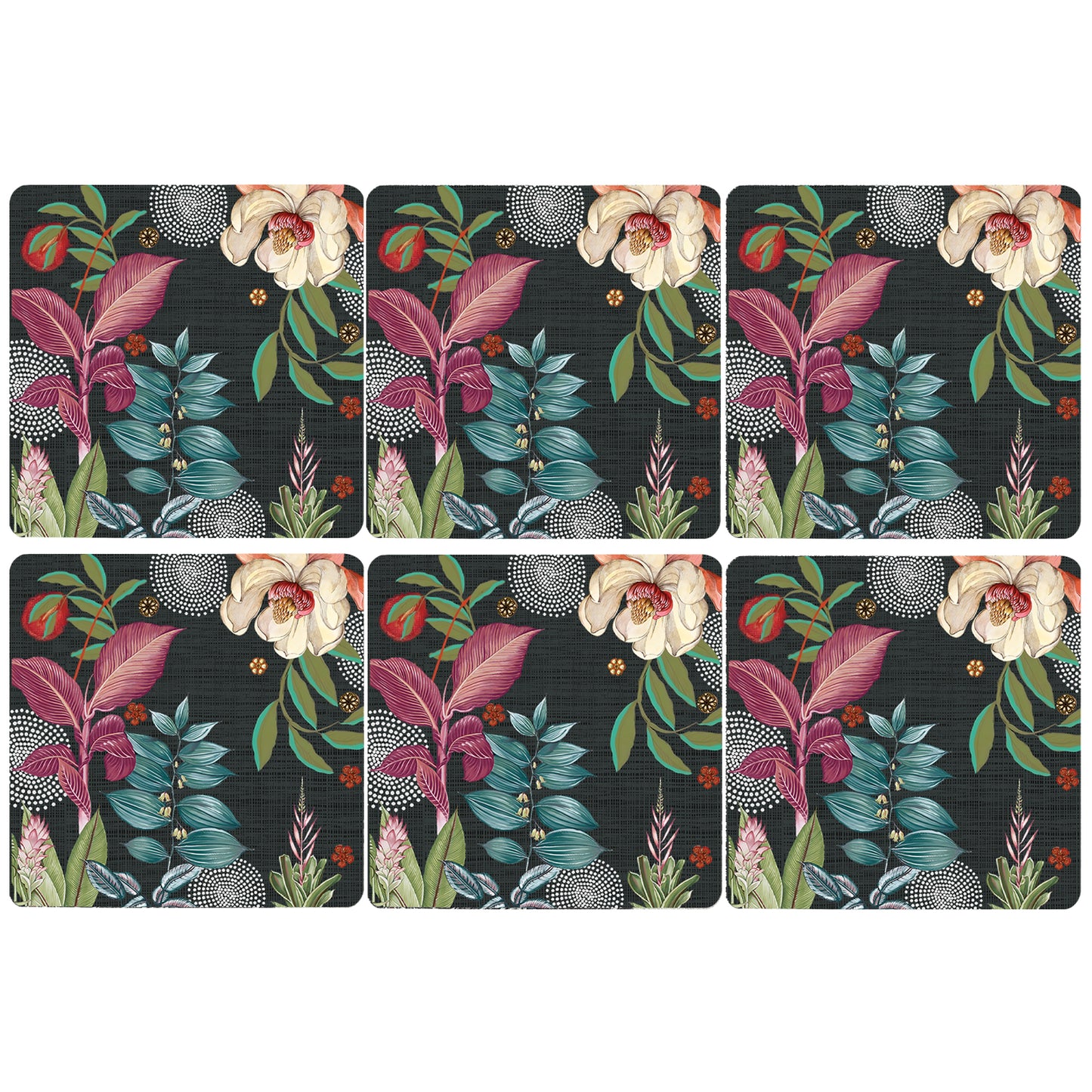 Midnight foliage Coasters