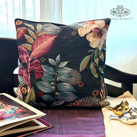 Midnight Foliage Cushion Cover