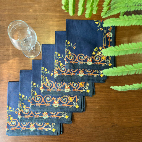 Intricate Inlay Set Of 6 Table Napkins Deal